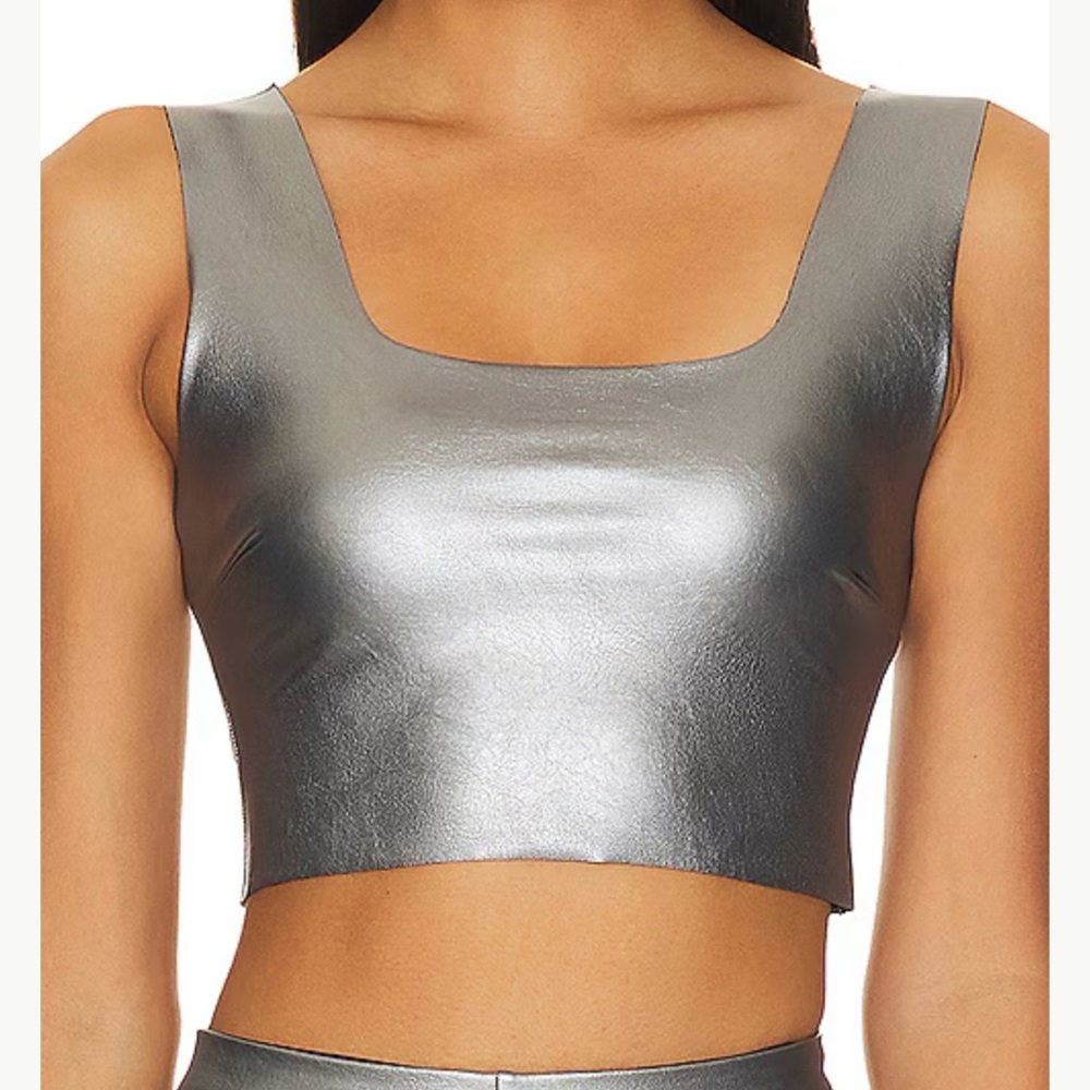 Commando Silver Metallic Crop Top